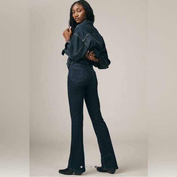 PAIGE Manhattan High-Rise Bootcut Denim Jeans, Sz 25 - Picture 3 of 11